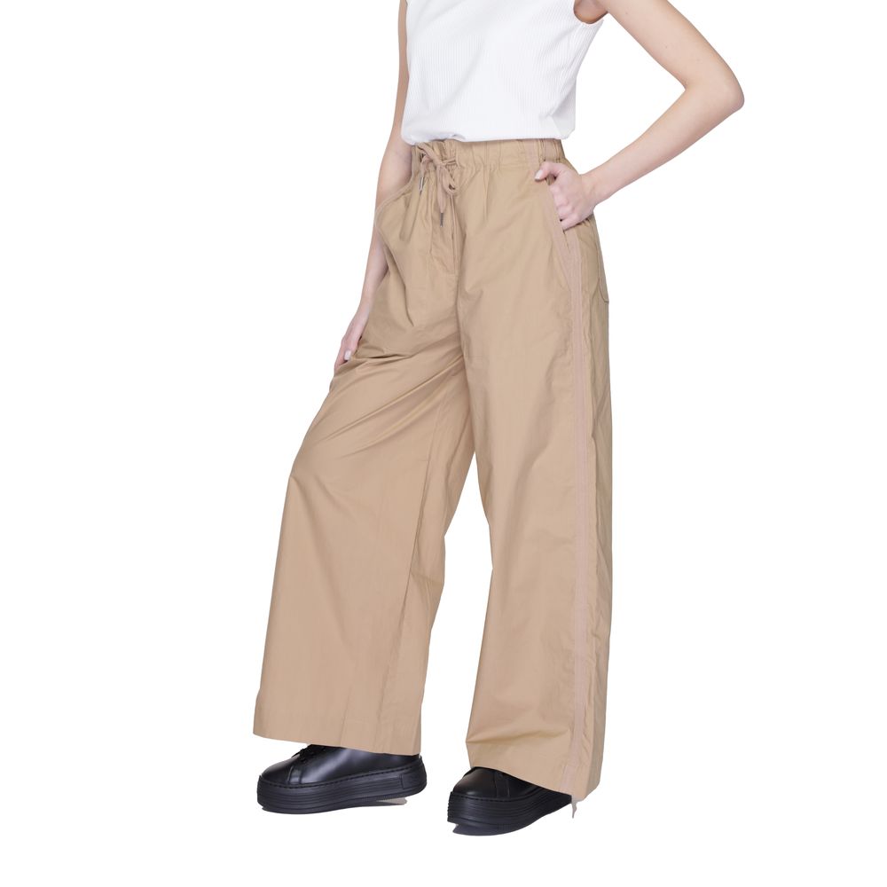 Blauer Beige Baumwollhose