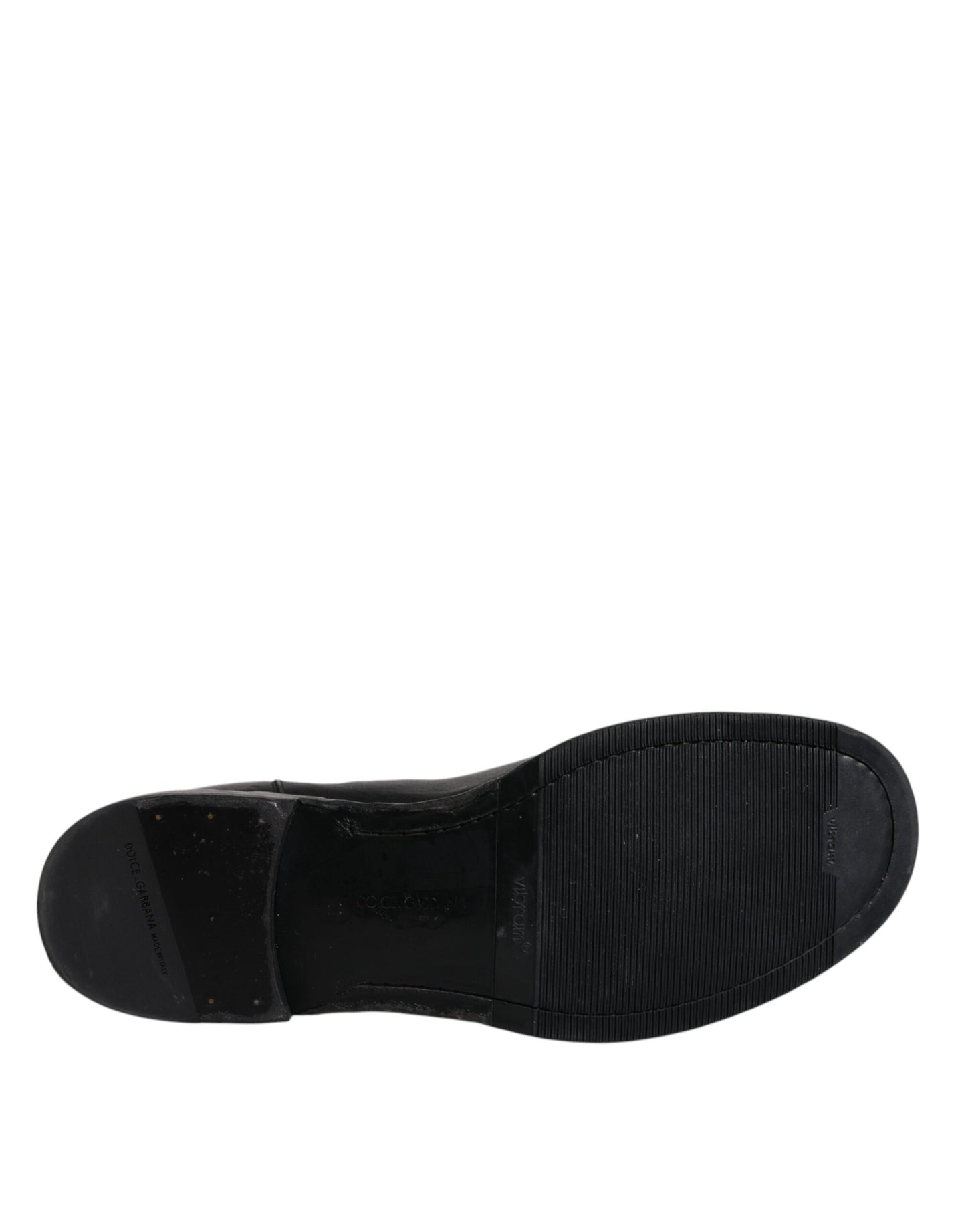 Dolce & Gabbana – Wadenhohe Stiefel aus schwarzem Pferdeleder