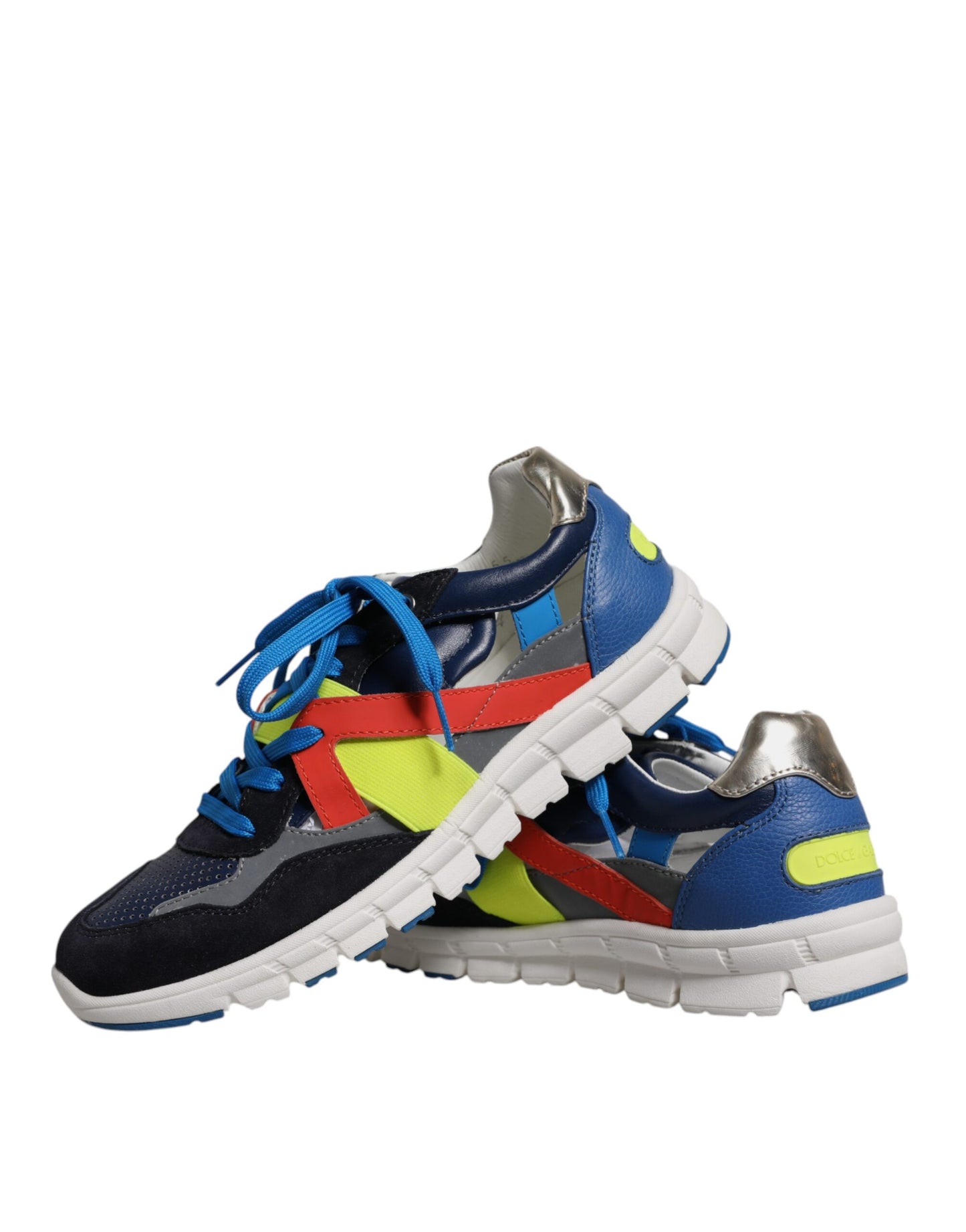 Dolce & Gabbana Mehrfarbige Low-Top-Sneakers aus Wildleder