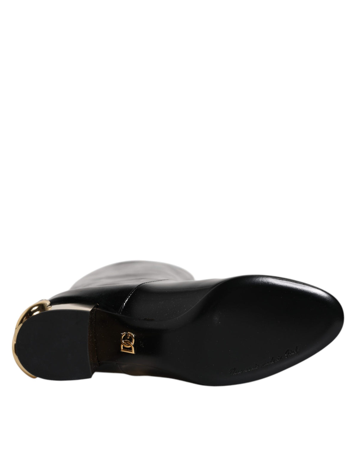 Dolce & Gabbana – Schwarze Vally High-Stiefel aus Lackleder