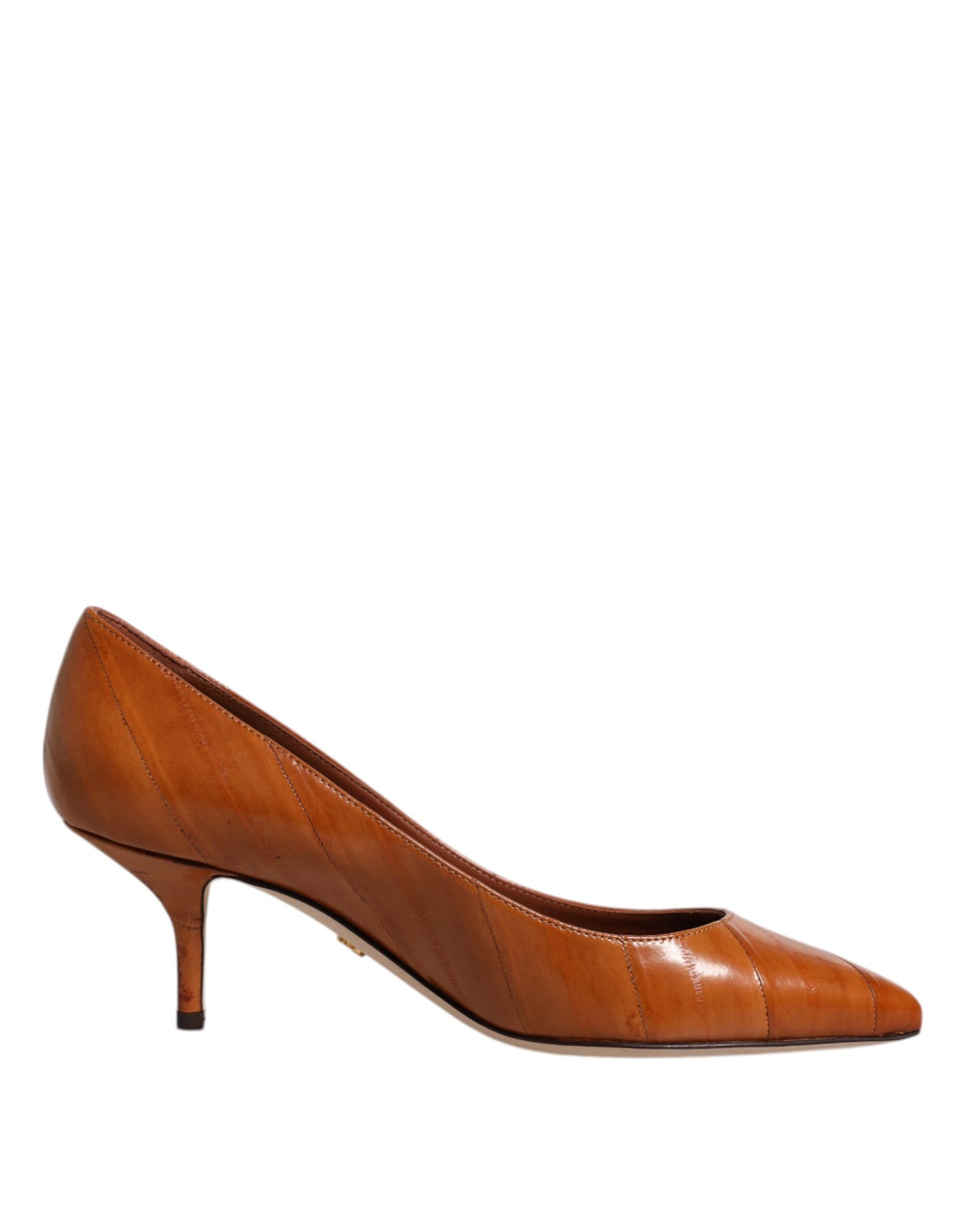 Dolce & Gabbana – Pumps aus braunem Leder mit Kitten Heels