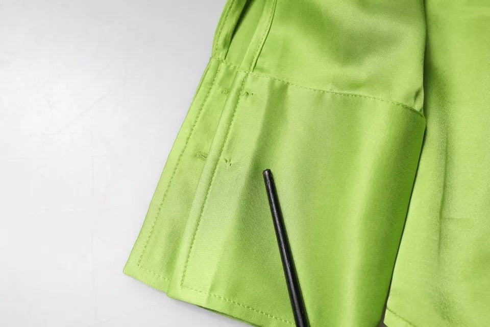 Patrizia Pepe – Grünes Blusenoberteil aus Viskose mit langen Ärmeln und Kragen