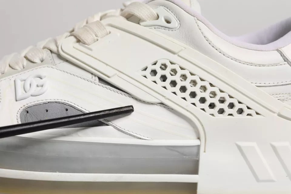 Dolce & Gabbana – Weiße DG-Logo-Sneakers „Custom 2.Zero“