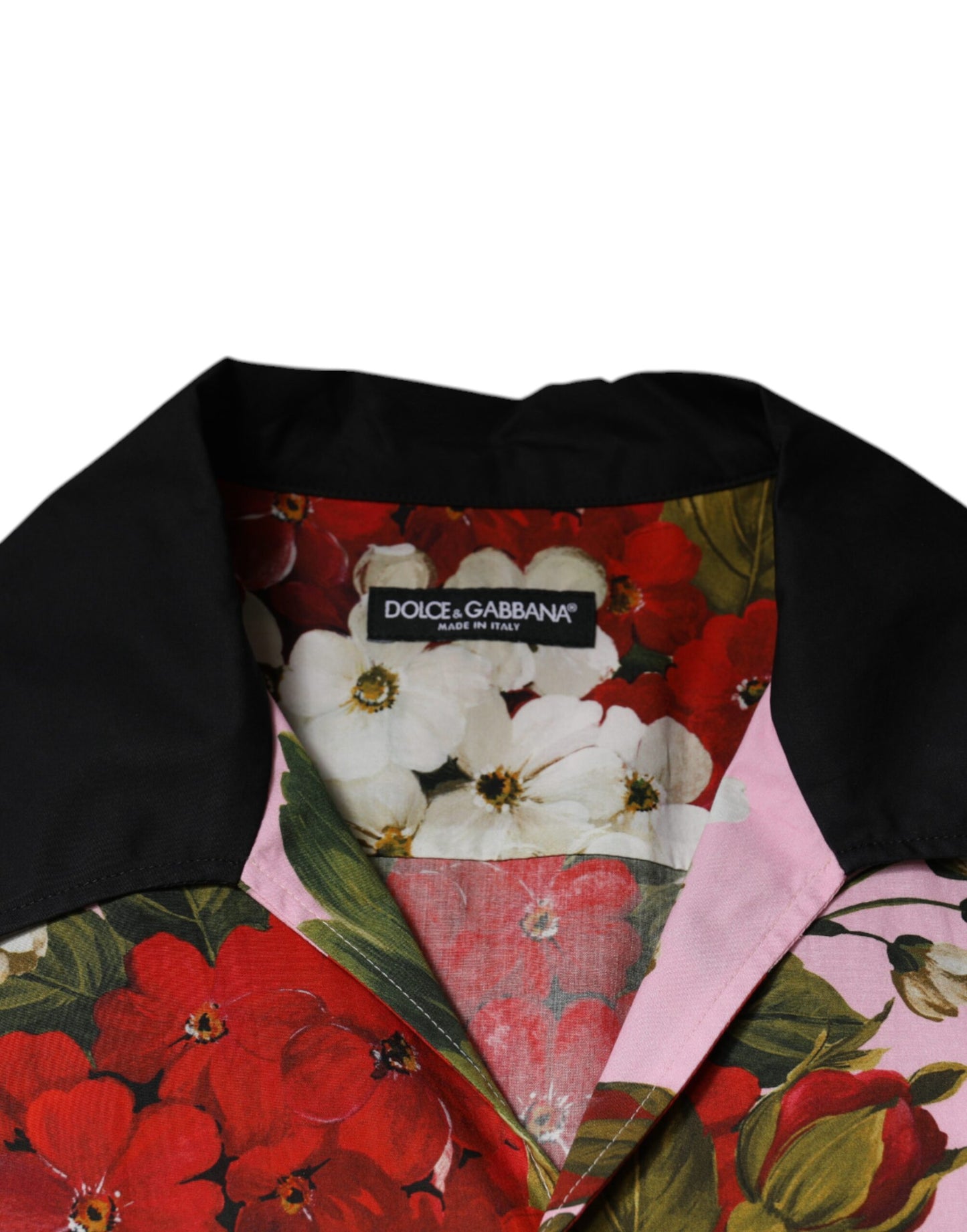 Dolce & Gabbana Freizeithemd mit mehrfarbigem Blumenmuster und Knopfleiste