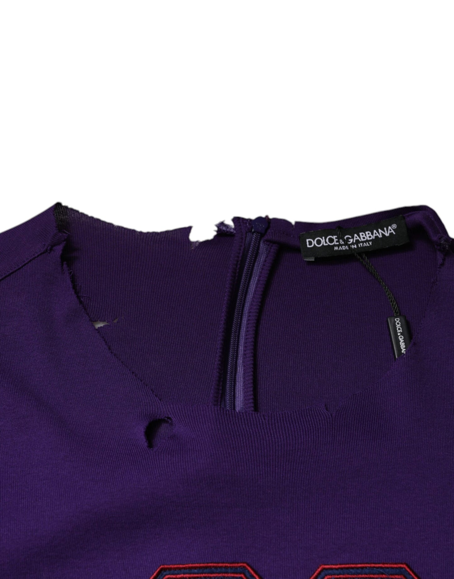 Dolce & Gabbana Lila Baumwolle Rundhals Pullover Herren Pullover