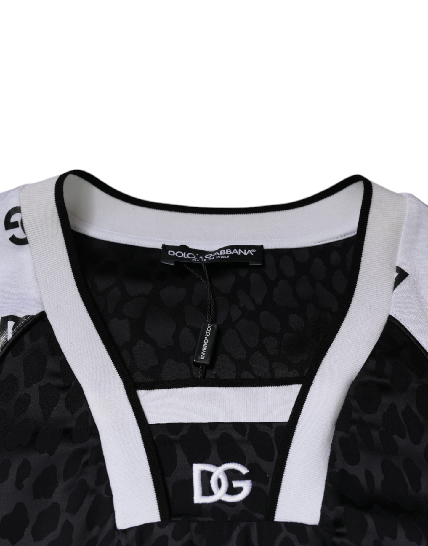 Dolce & Gabbana – T-Shirt mit Logo in Schwarz und Weiß für Herren mit kurzen Ärmeln