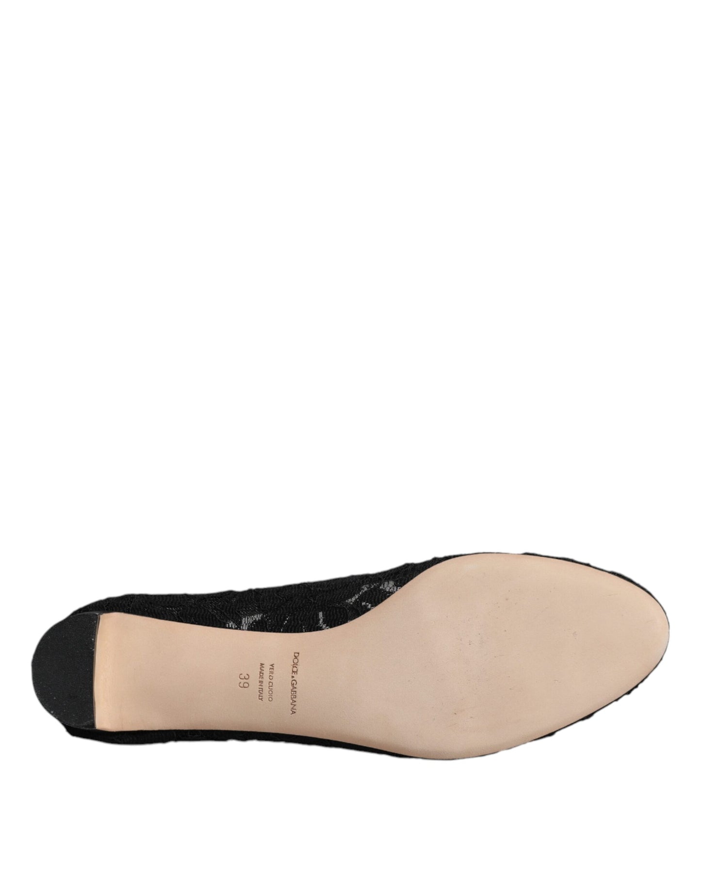 Dolce & Gabbana – Schwarze Mary Jane-Pumps mit Spitze von Taormina