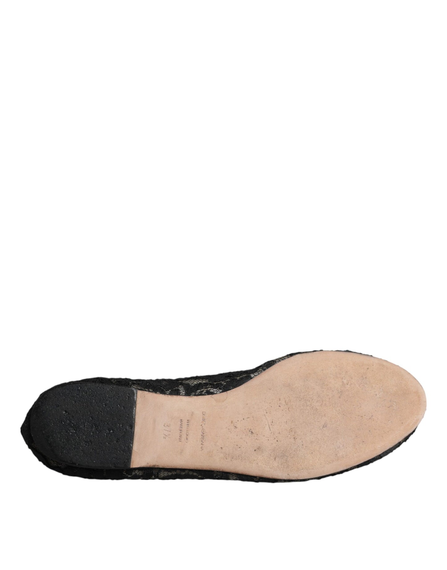 Dolce & Gabbana – Schwarze Taormina-Schlupfschuhe mit Spitze