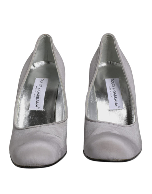 Dolce & Gabbana Graue Pumps aus Wildleder mit hohem Absatz