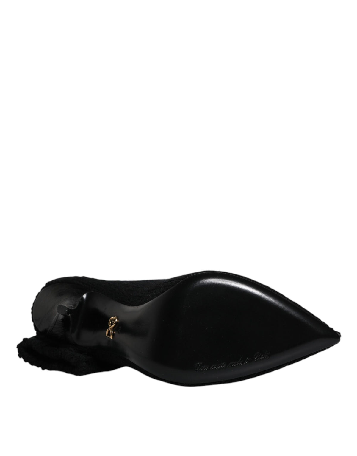Dolce & Gabbana Schwarze Stiletto-Absätze, wadenlange Stiefel