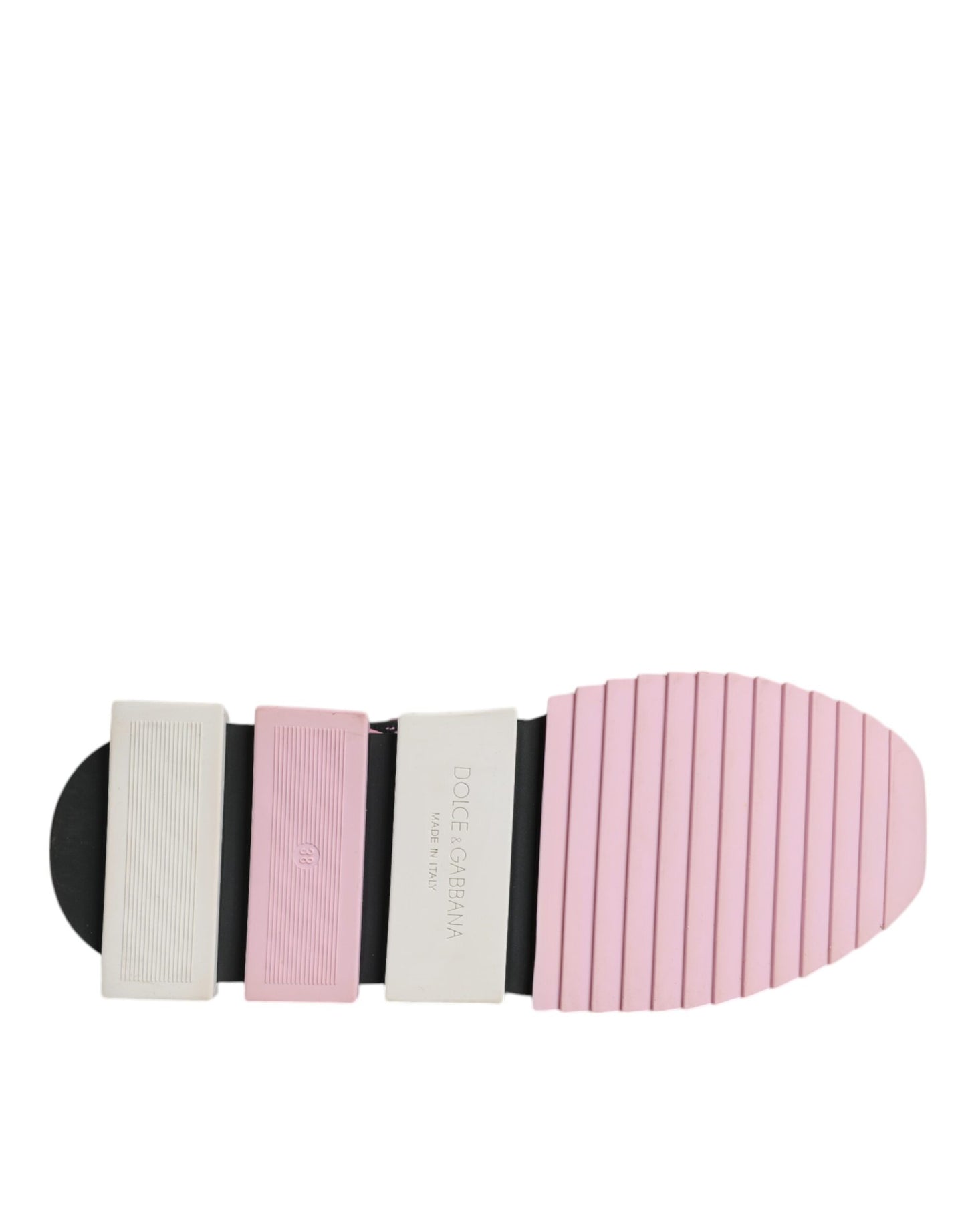 Dolce & Gabbana Schwarz Rosa SORRENTO Sport Stretch Sneakers Schuhe