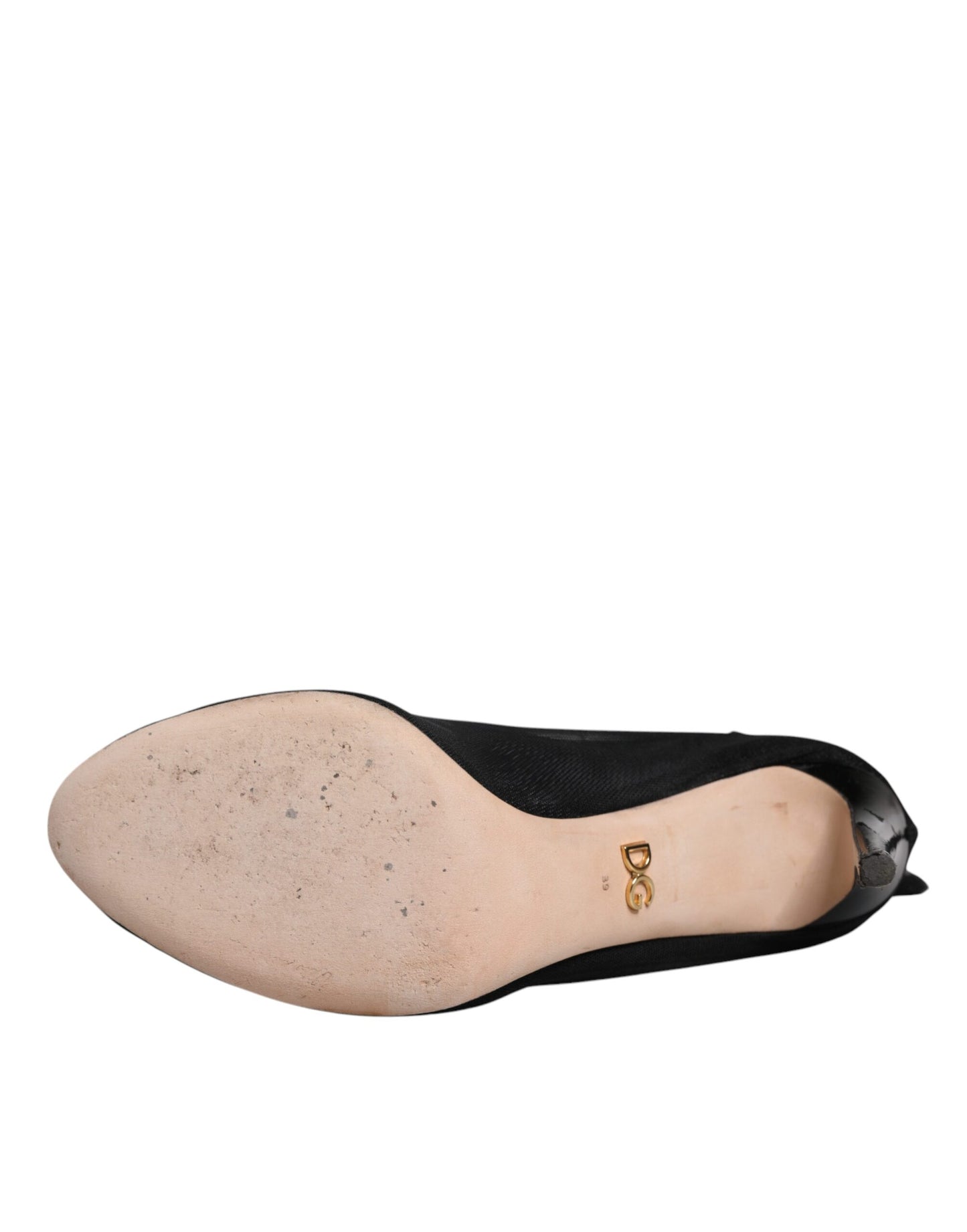 Dolce & Gabbana – Schwarze Stiefel im Sockenstil aus Nylonnetz