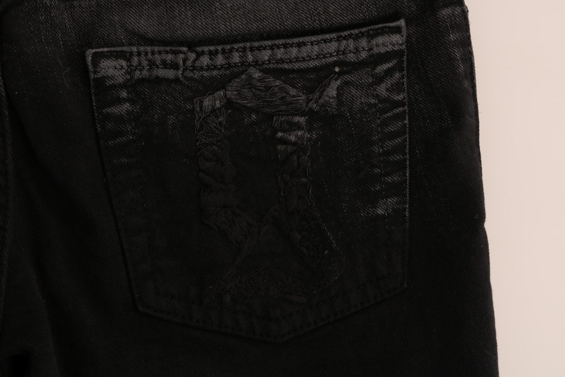 John Galliano Regular Fit Jeans aus Baumwollstretch in Grauwaschung