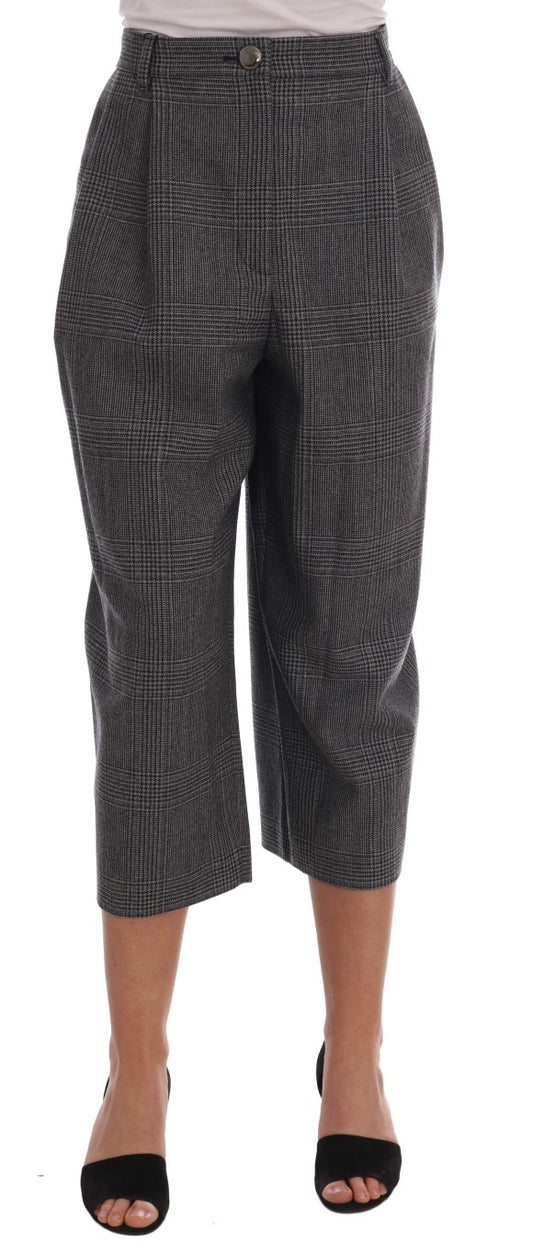 Graue Caprihose aus Wolle von Dolce & Gabbana