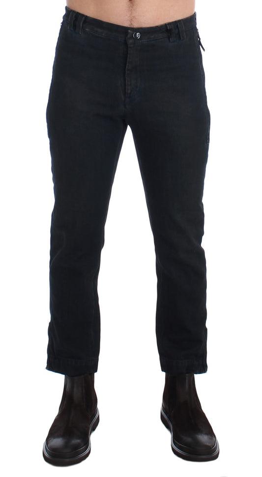 Costume National Blaue Jeans mit schmaler Passform aus Baumwolle
