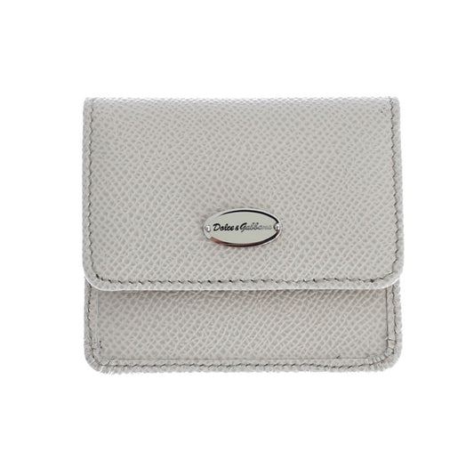 Dolce & Gabbana Weißes Dauphine-Lederetui