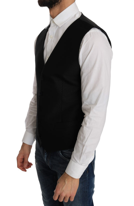 Dolce & Gabbana – Schwarze Weste mit Tupfenmuster
