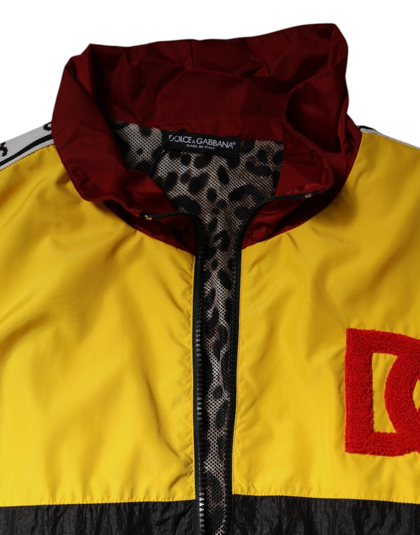 Dolce & Gabbana Mehrfarbiger Patchwork-Pullover für Herren mit durchgehendem Reißverschluss