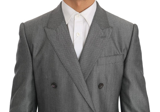 Dolce & Gabbana – Schwarzer Stretch-Anzug mit Kristallbienen-Schmalschnitt