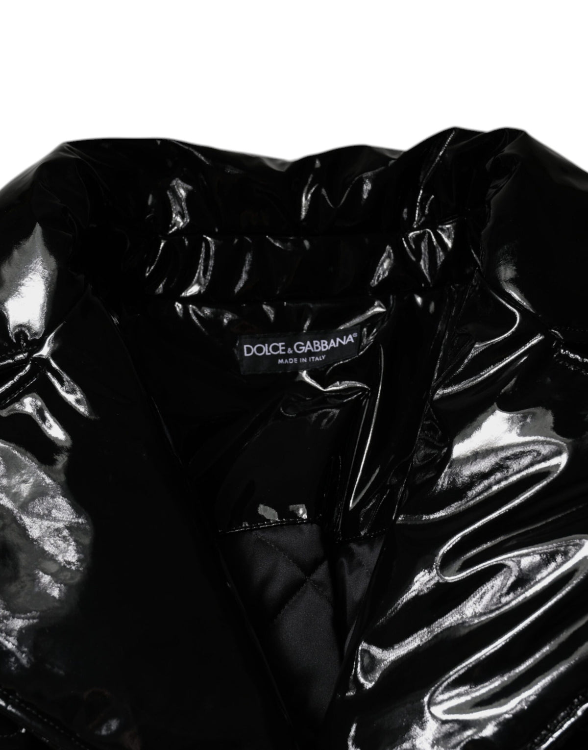 Dolce & Gabbana – Schwarze Blousonjacke aus Polyester mit Knopfleiste