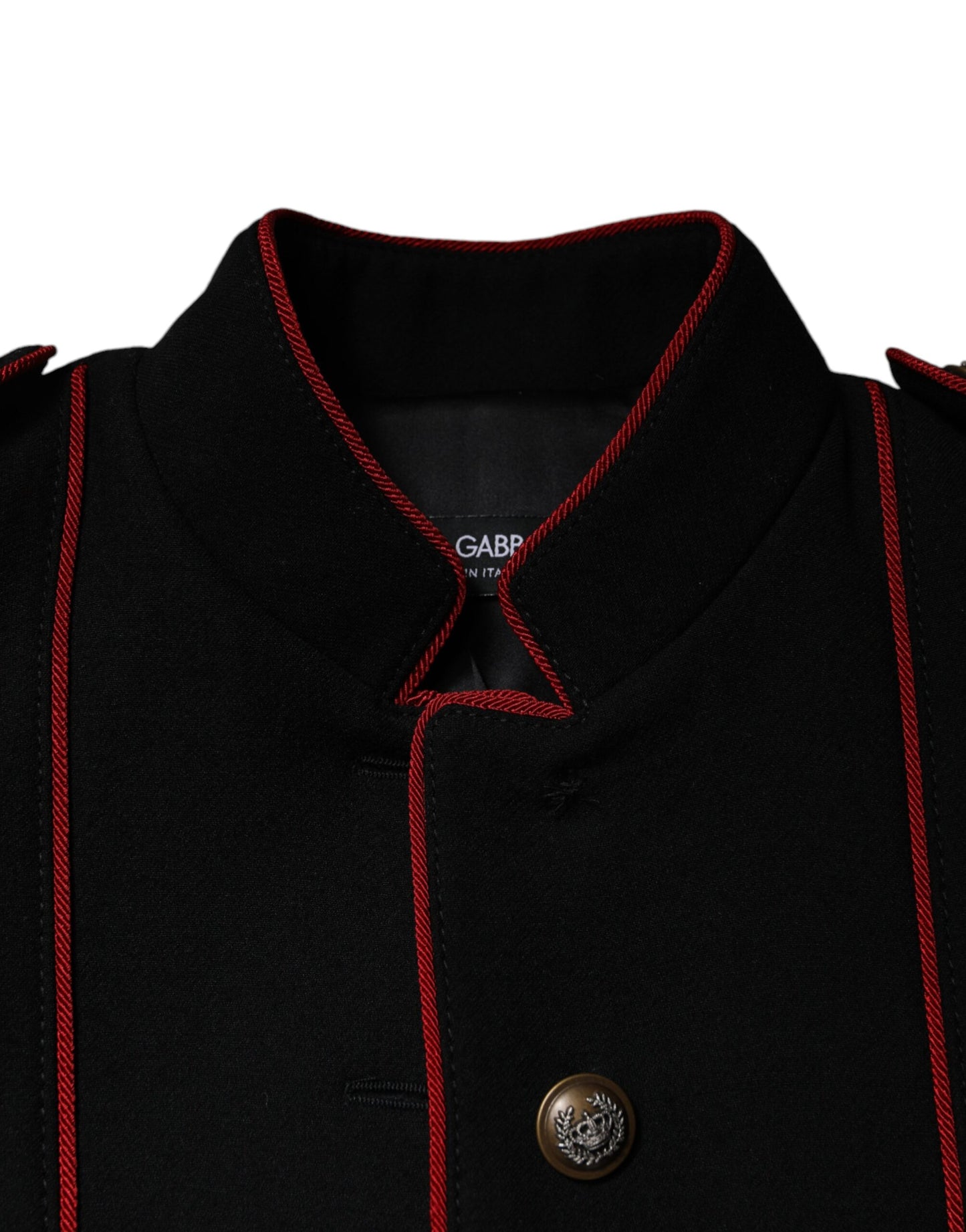 Dolce & Gabbana – Schwarze, einreihige Trenchcoat-Jacke