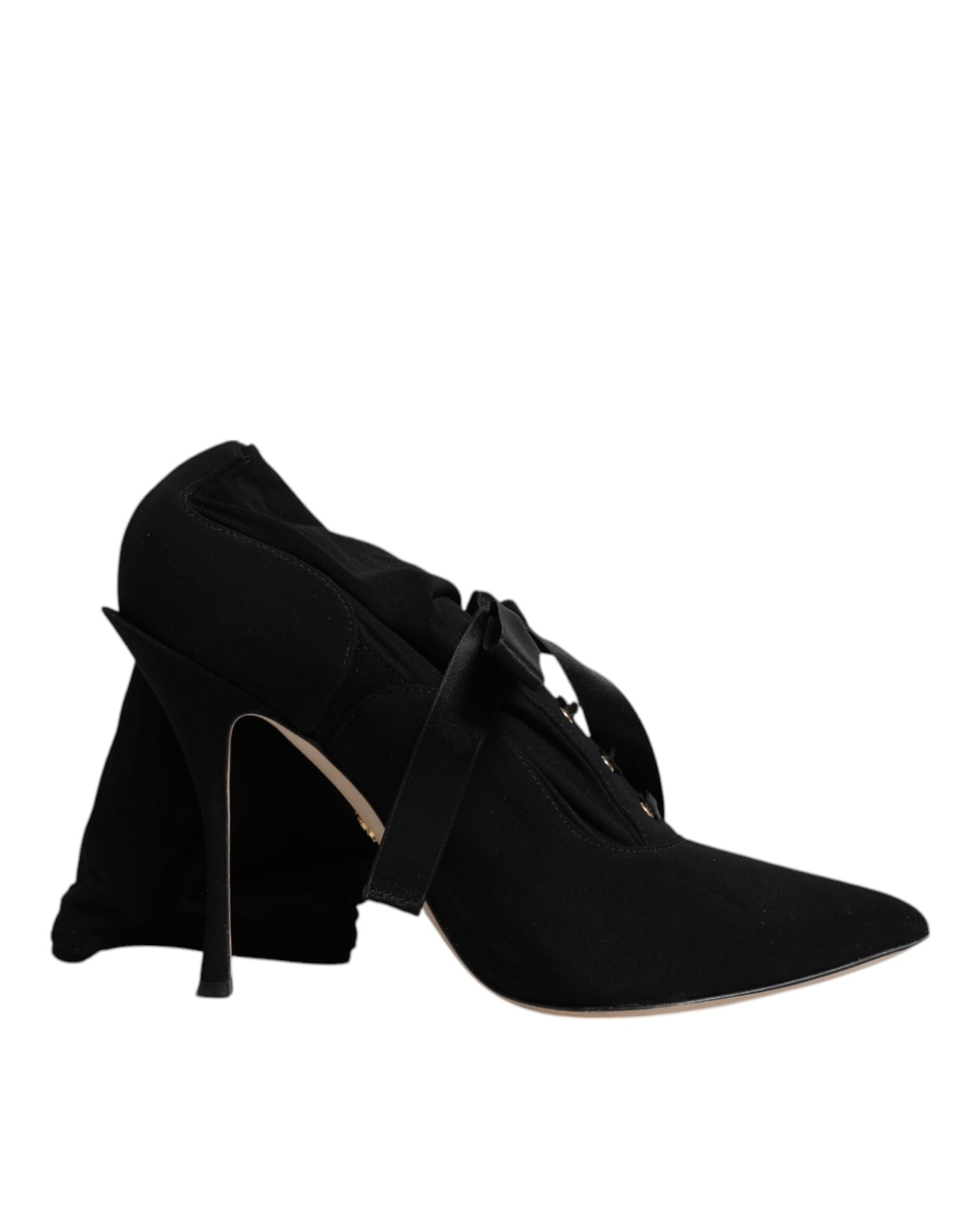 Dolce & Gabbana Schwarze Stiletto-Absätze, wadenlange Stiefel