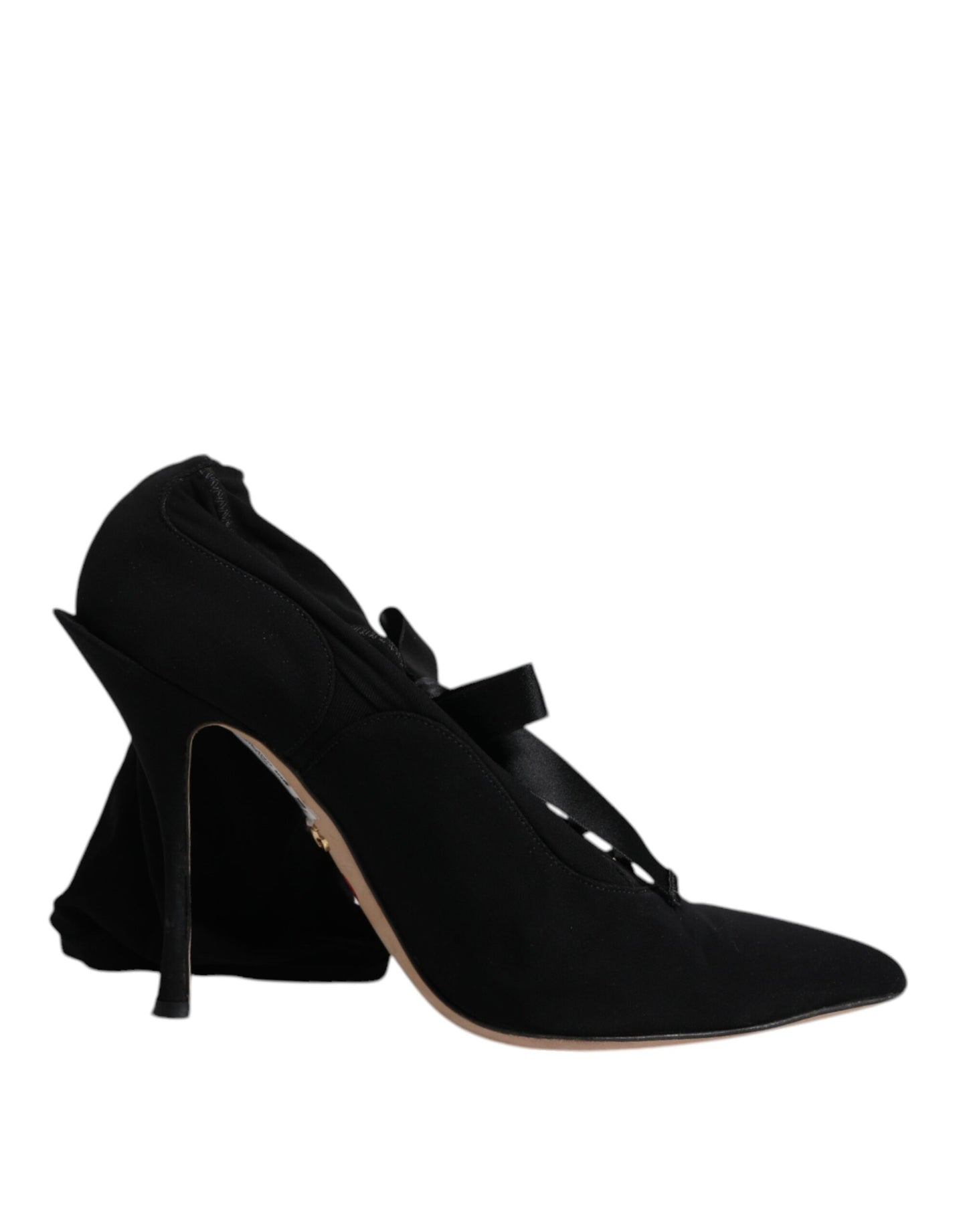 Dolce & Gabbana Schwarze Stiletto-Absätze, wadenlange Stiefel