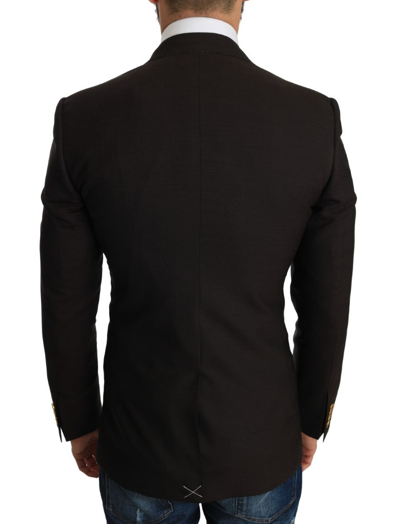Dolce & Gabbana Braune Wolle SICILIA Jacke Mantel Blazer