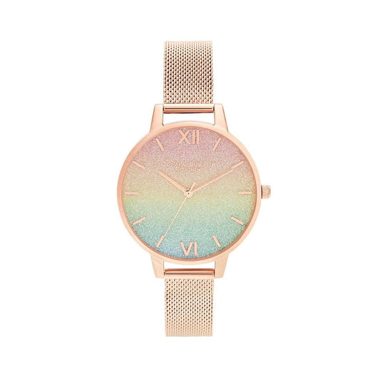 Olivia Burton Armbanduhr mit mehrfarbigem Edelstahlgehäuse