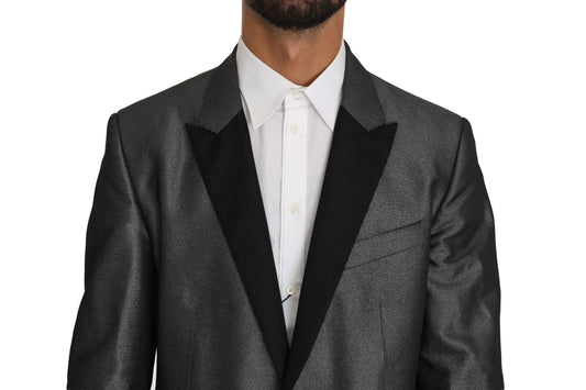Dolce & Gabbana Grau gemusterter MARTINI 2-teiliger Anzug