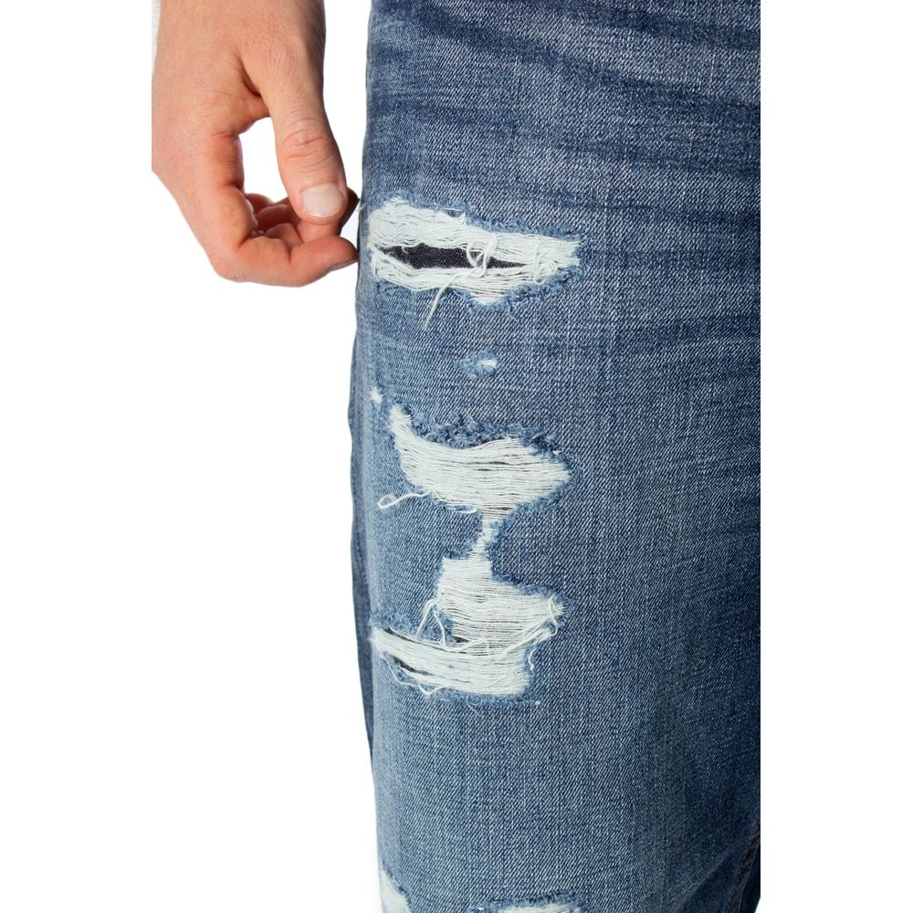 Only & Sons Blaue Baumwoll-Jeans mit schmalem Schnitt