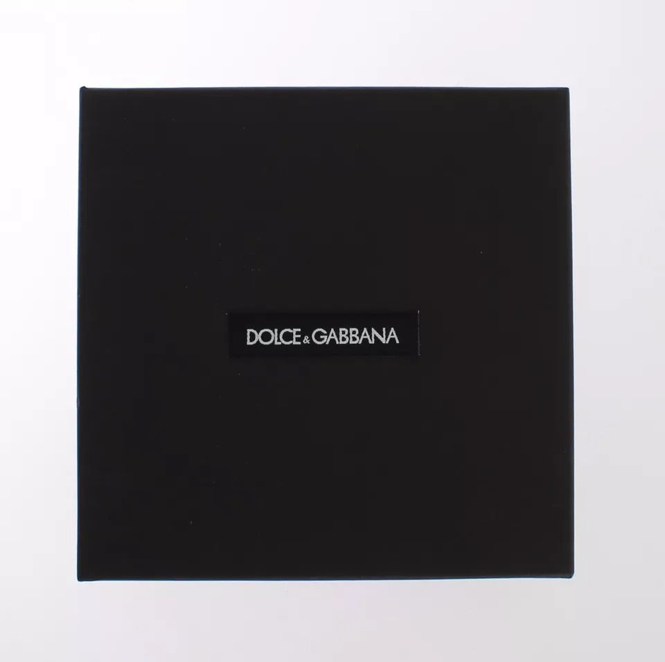 Dolce & Gabbana – Schlüsselanhänger mit mehrfarbiger Raffia-Lederkette und Verschlussfinder