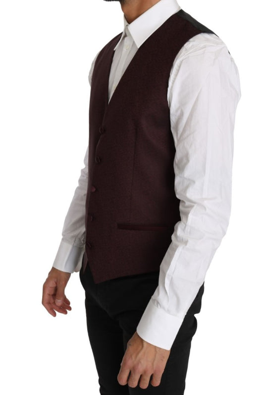 Dolce & Gabbana Weste aus Wolle und Seide mit violettem Muster