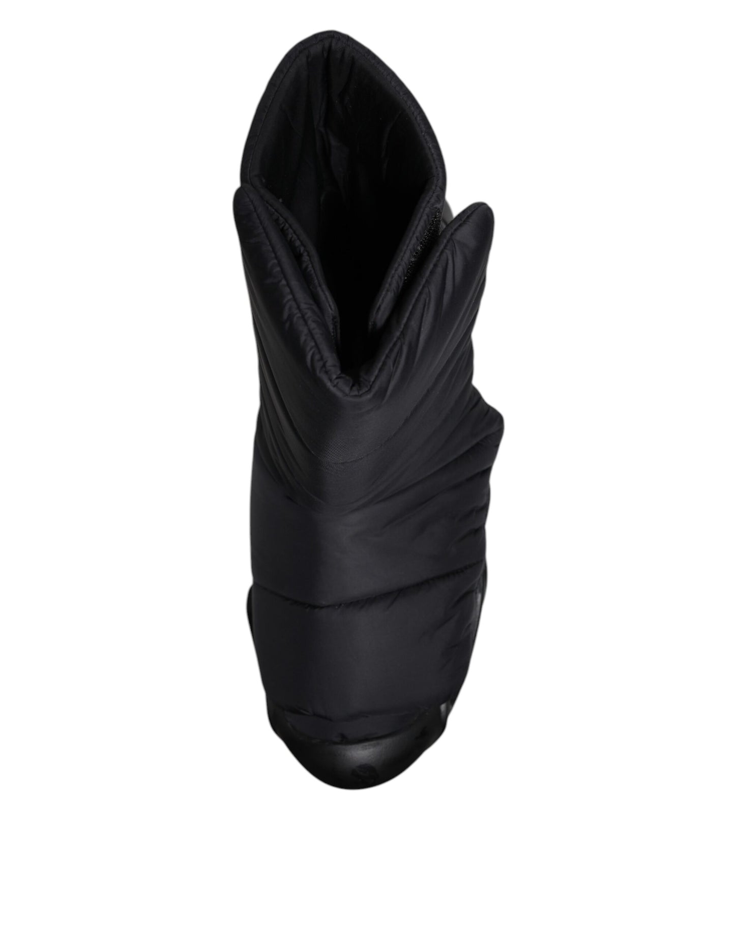 Dolce & Gabbana – Schwarze Slip-On-Sneaker mit Wellensteppung