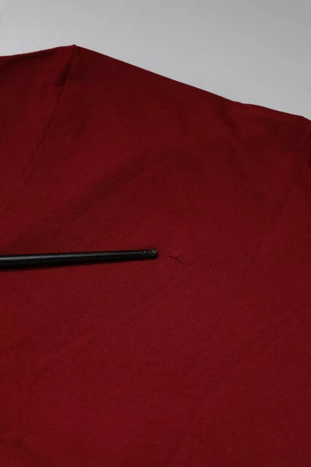 Dolce & Gabbana – Kastanienbraunes T-Shirt mit Rundhalsausschnitt und kurzen Ärmeln