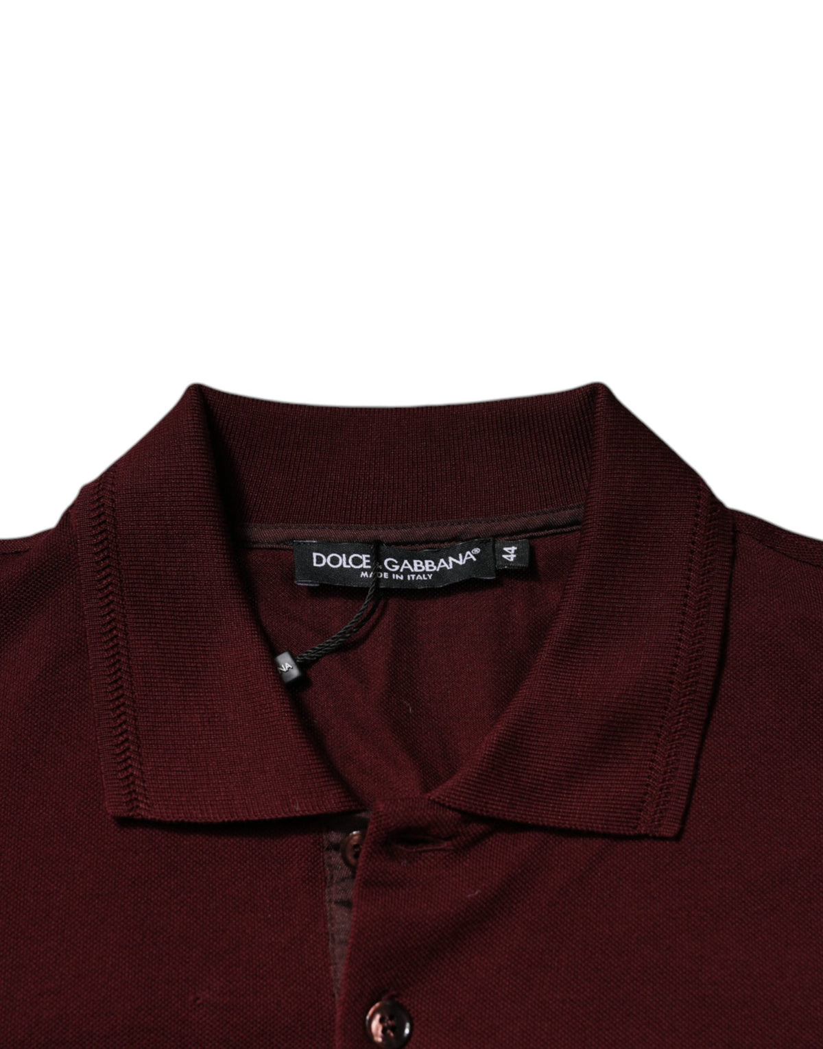 Dolce & Gabbana – Kastanienbraunes Poloshirt mit Kragen und kurzen Ärmeln