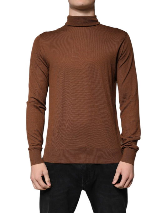 Dolce & Gabbana Brauner Rollkragenpullover aus Kaschmir