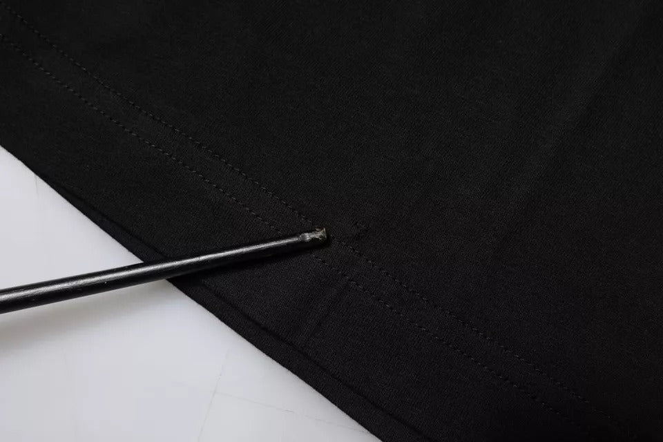 Dolce & Gabbana – Schwarzes Baumwoll-T-Shirt mit kurzen Ärmeln und Logo-Print