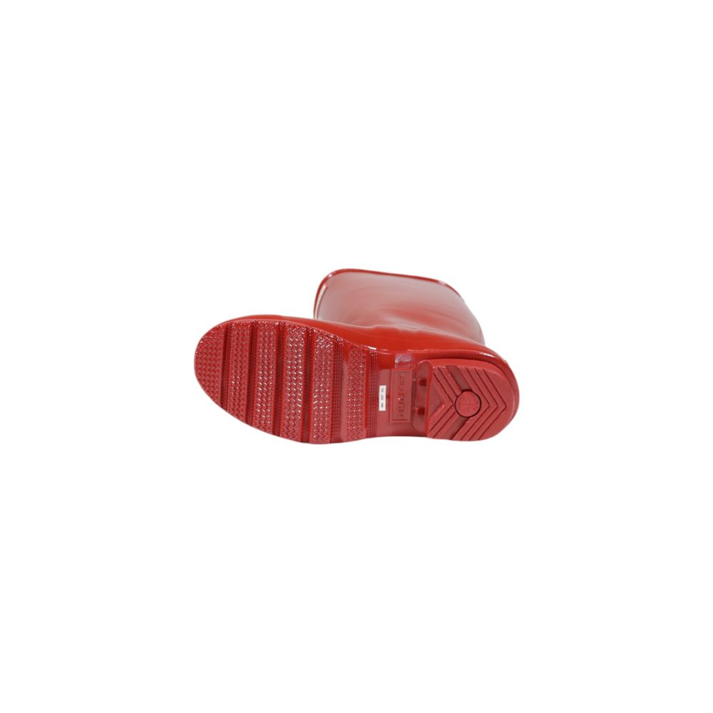 Hunter Rote Stiefeletten aus recyceltem Polyester