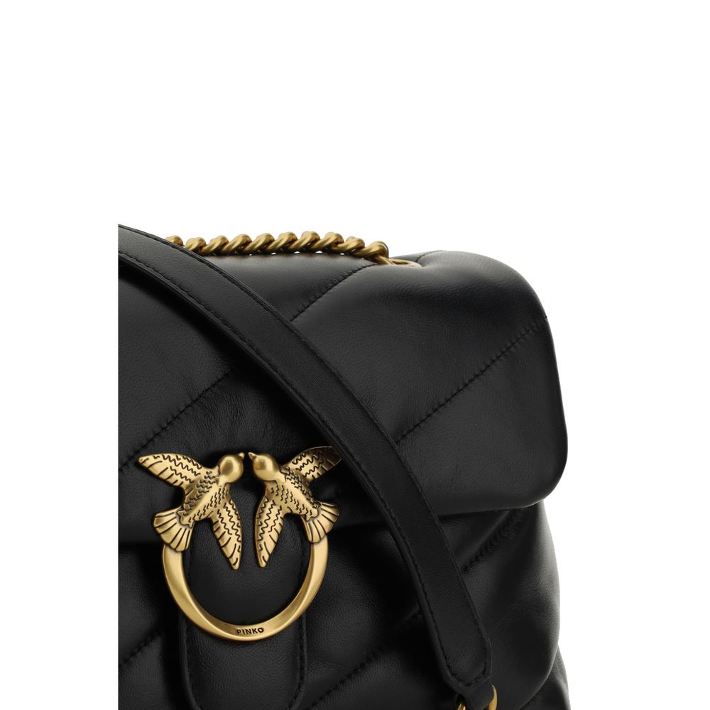 PINKO Schultertasche aus schwarzem Kalbsleder (Bos Taurus)