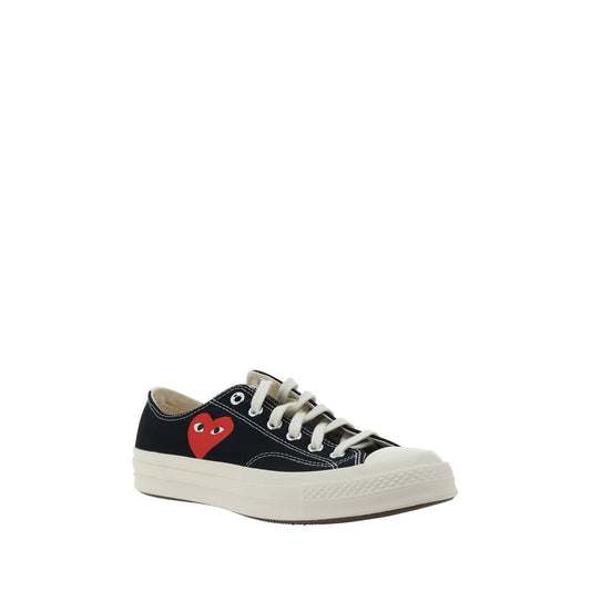 Comme Des Garçons Play x Converse Schwarze Gummisneaker mit niedrigem Schaft