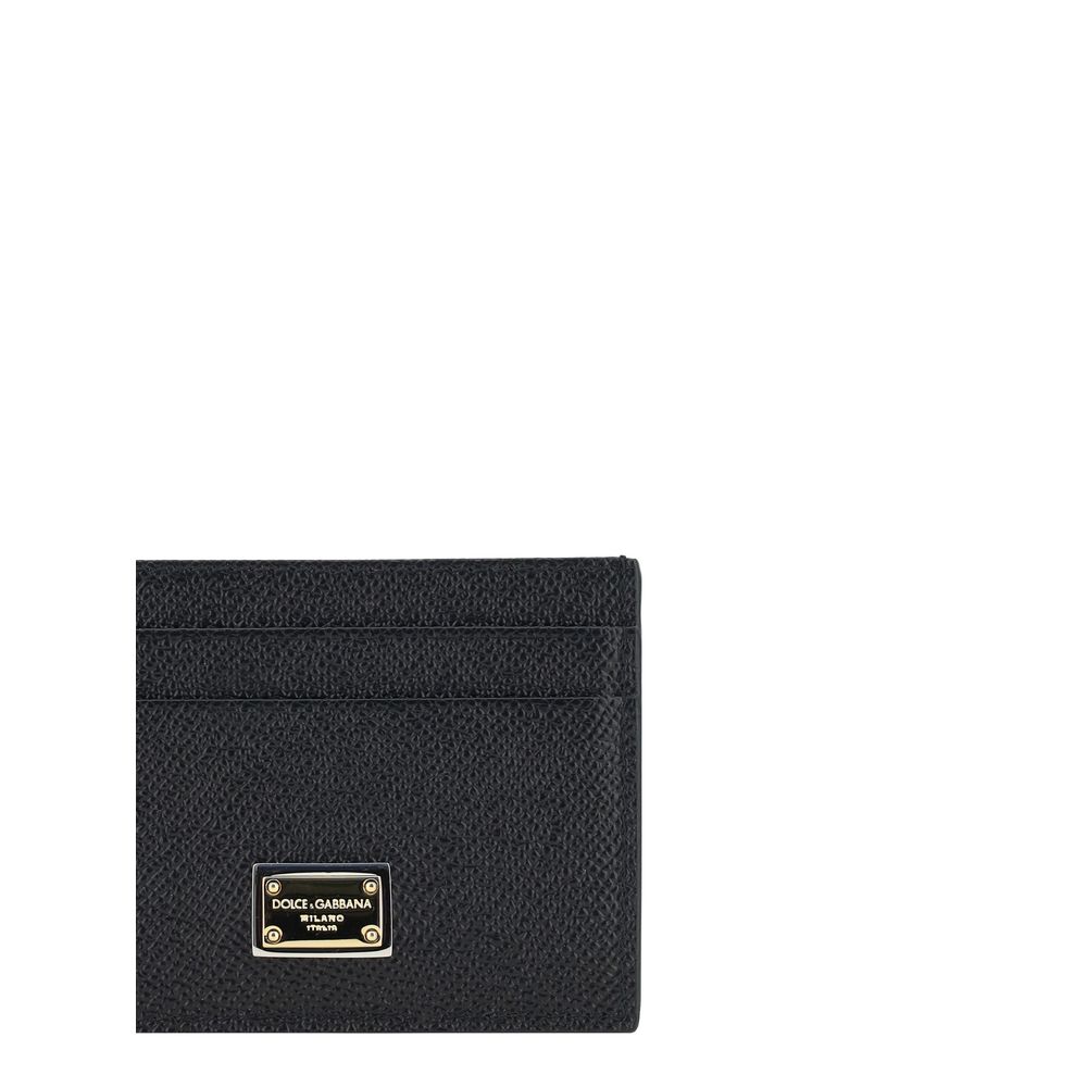 Dolce & Gabbana Geldbörse aus schwarzem Kalbsleder (Bos Taurus)
