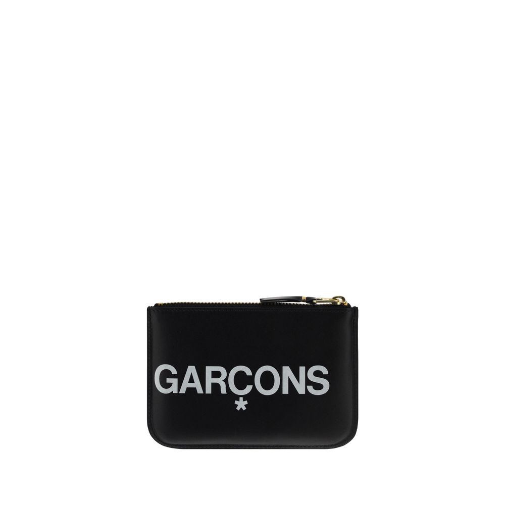 Comme Des Garçons Schwarzes Kalbsleder Bos Taurus Portemonnaie