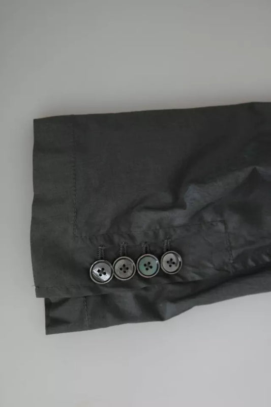 Dolce & Gabbana – Einreihiger formeller Blazer aus grauer Baumwolle