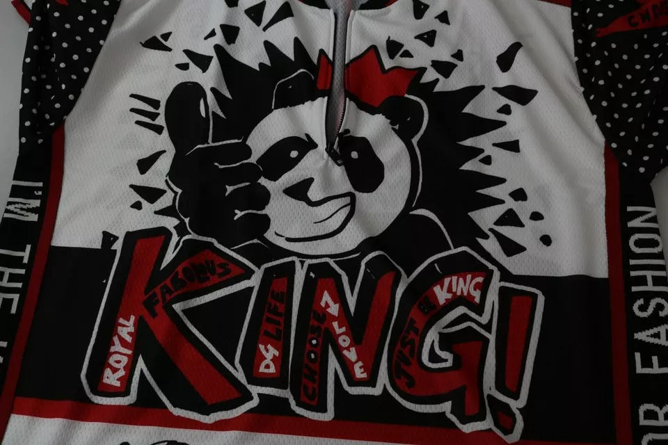 Dolce & Gabbana – Weißes T-Shirt aus Polyester mit King-Panda-Print