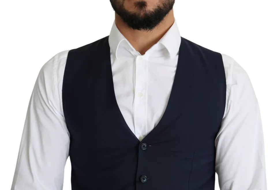 Dolce & Gabbana Marineblaue Weste für formelle Anlässe für Herren