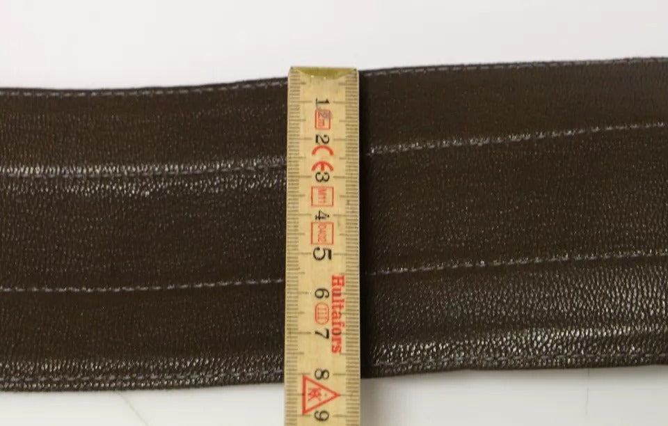 Dolce & Gabbana Brauner D&G-Leder-Leinen-Logogürtel