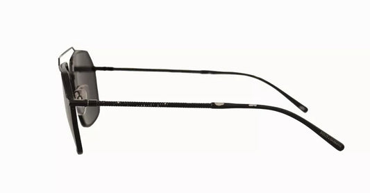 Dolce & Gabbana DG2250 – Quadratische Sonnenbrille aus schwarzem Metall mit Vollrand