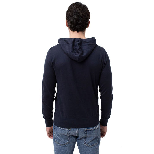 People Of Shibuya Blue Cotton Men Hoodie