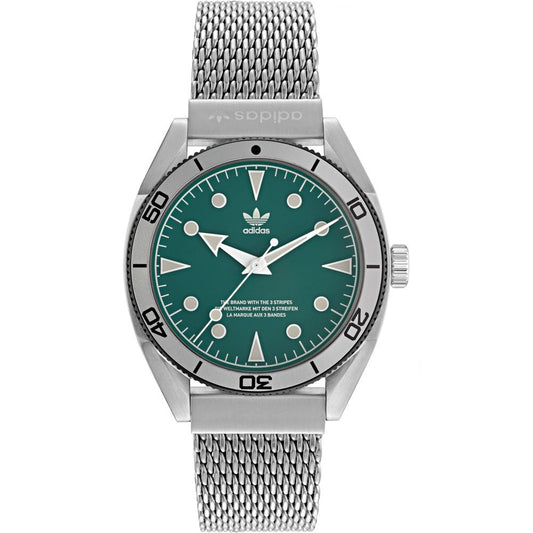 Adidas Graue Edelstahl-Armbanduhr